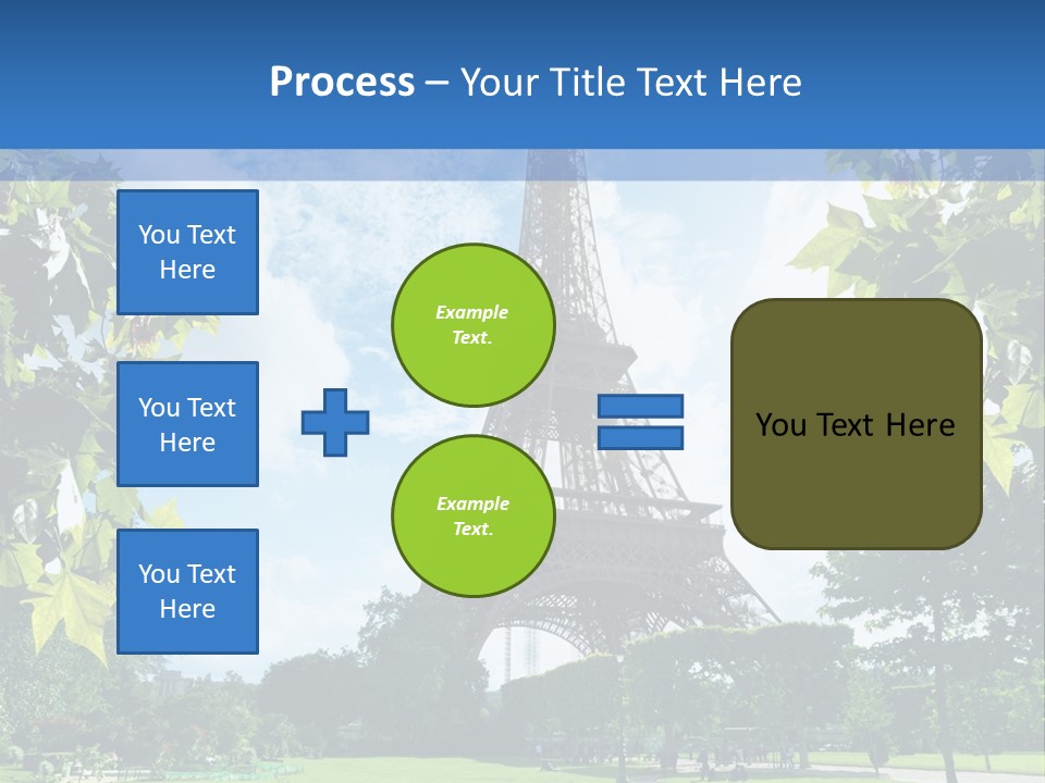 Green Landmark Paris PowerPoint Template