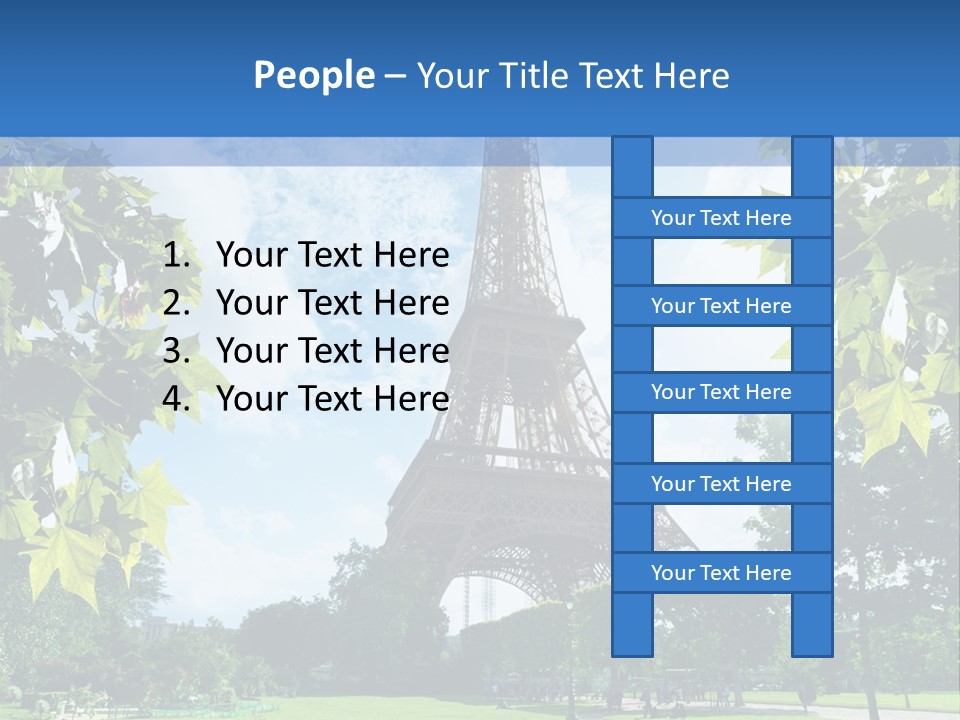 Green Landmark Paris PowerPoint Template