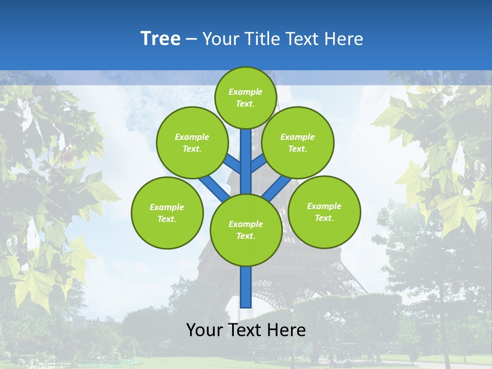 Green Landmark Paris PowerPoint Template