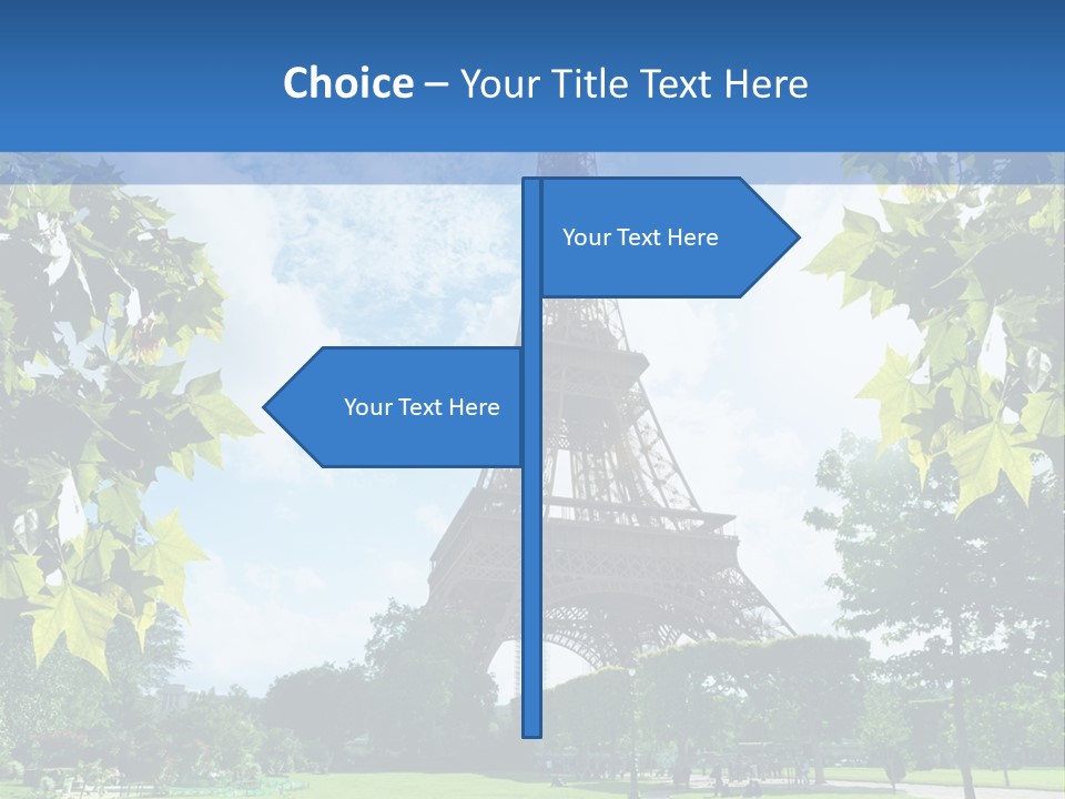 Green Landmark Paris PowerPoint Template