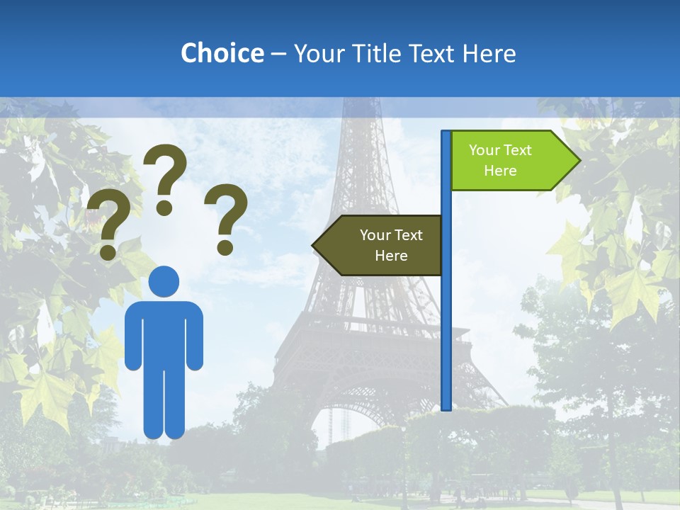 Green Landmark Paris PowerPoint Template