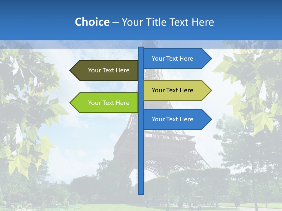 Green Landmark Paris PowerPoint Template