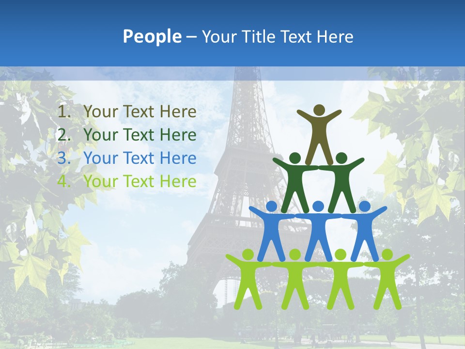 Green Landmark Paris PowerPoint Template