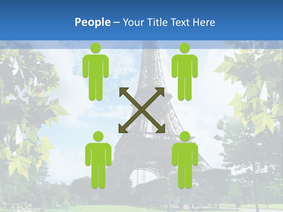 Green Landmark Paris PowerPoint Template