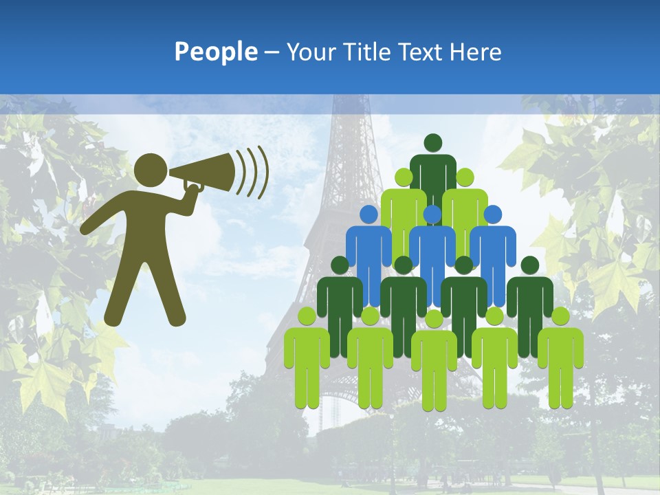 Green Landmark Paris PowerPoint Template
