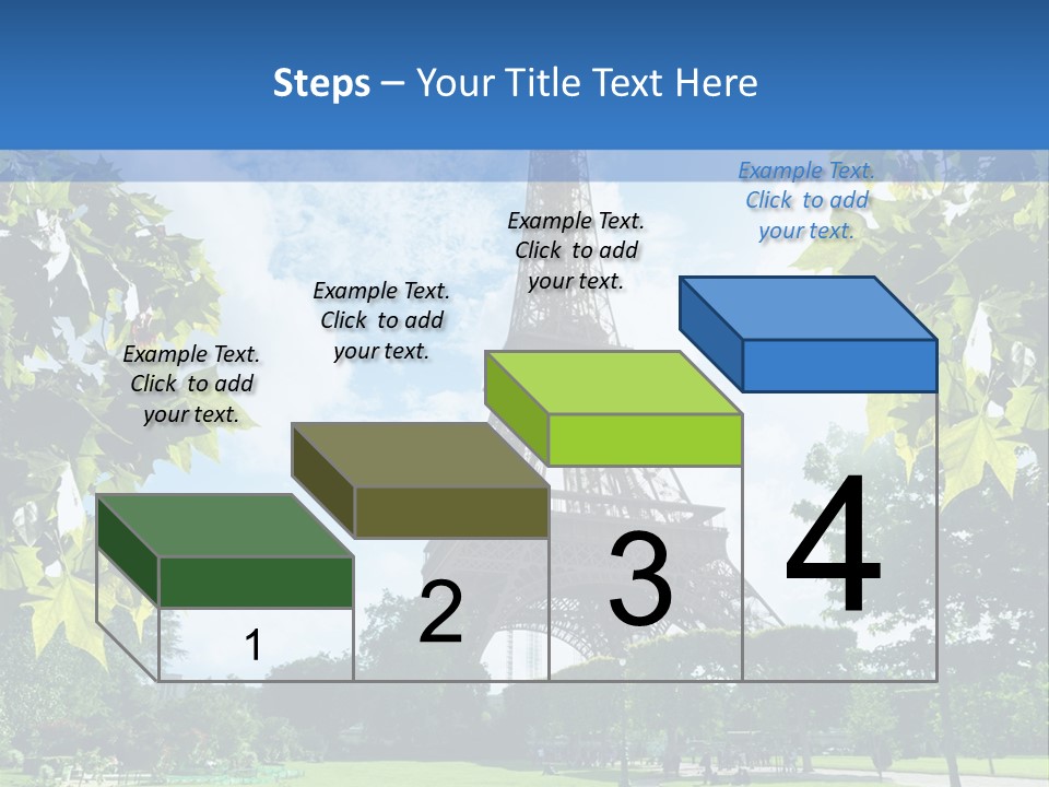 Green Landmark Paris PowerPoint Template