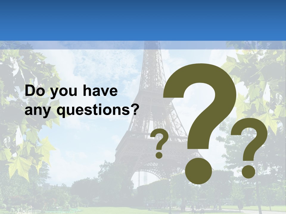 Green Landmark Paris PowerPoint Template