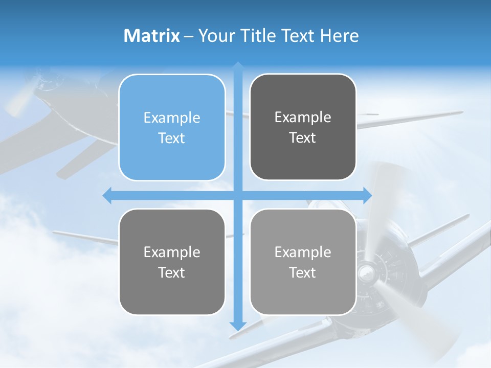 Airplane Illustration Old Timer PowerPoint Template
