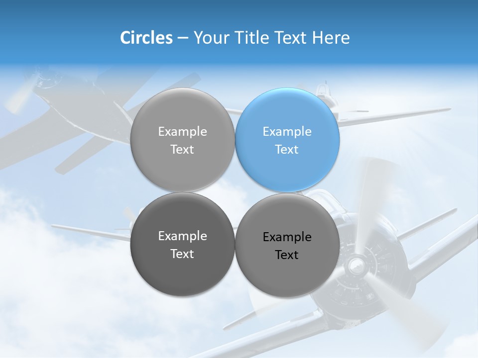 Airplane Illustration Old Timer PowerPoint Template