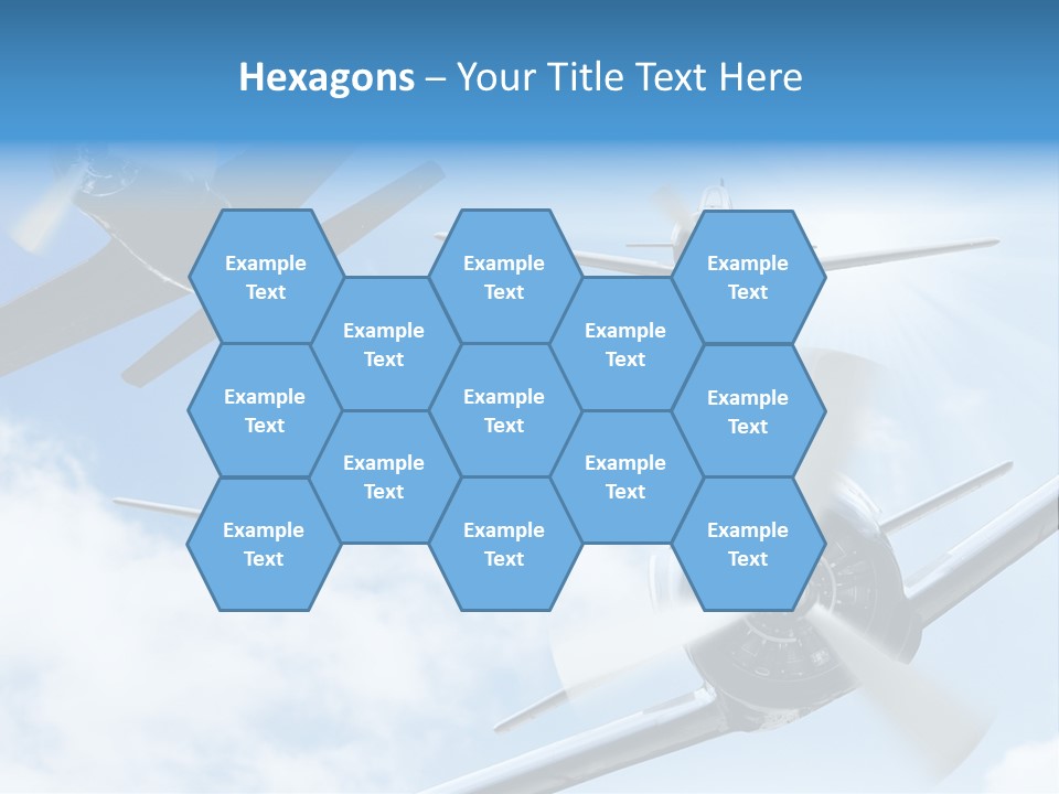 Airplane Illustration Old Timer PowerPoint Template