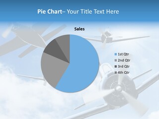 Airplane Illustration Old Timer PowerPoint Template