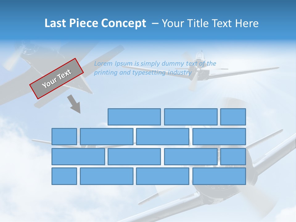Airplane Illustration Old Timer PowerPoint Template