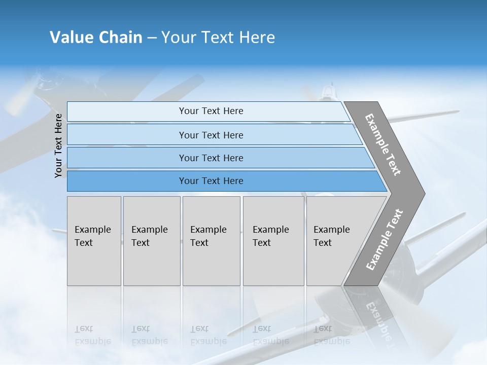 Airplane Illustration Old Timer PowerPoint Template