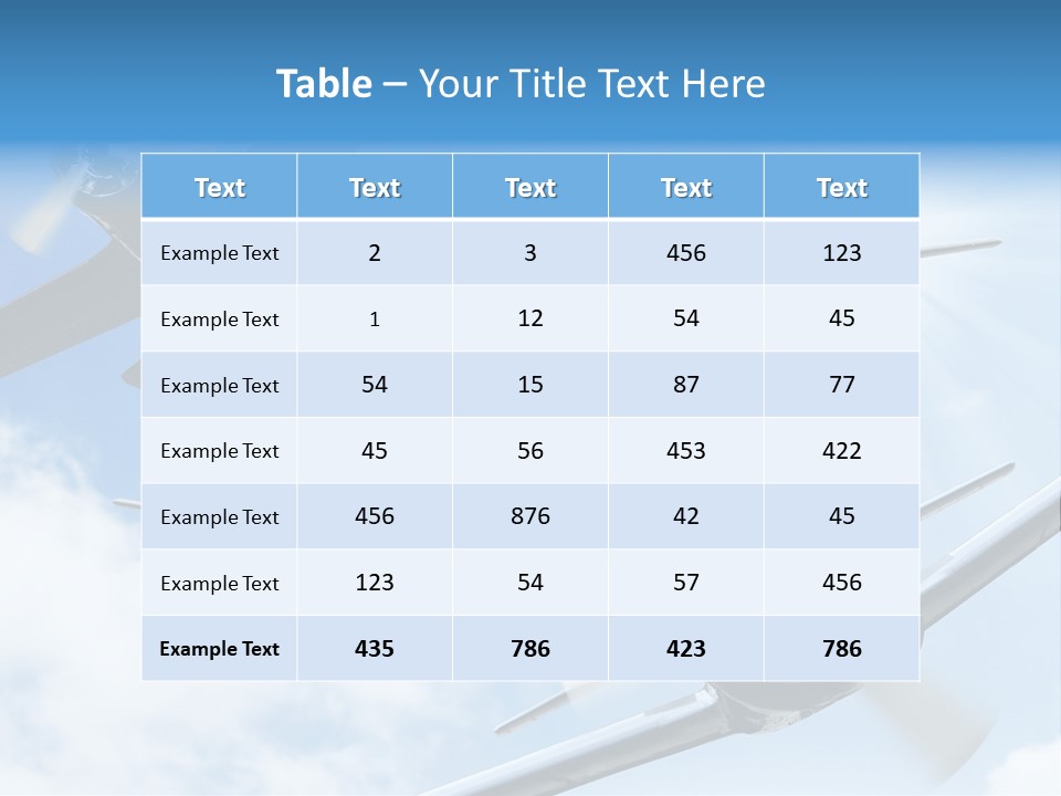 Airplane Illustration Old Timer PowerPoint Template