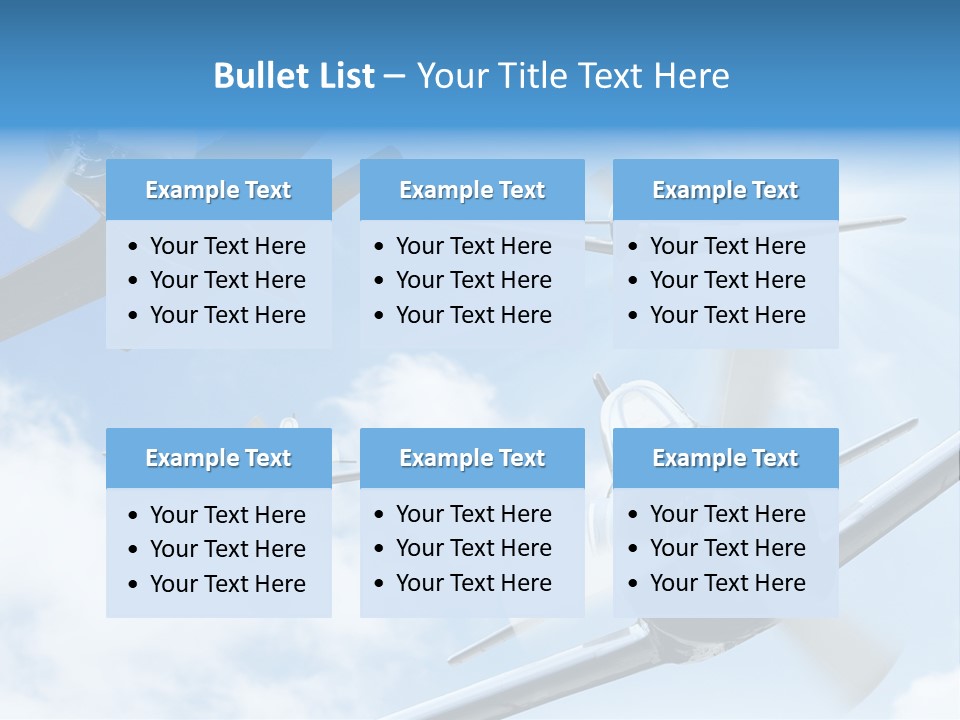 Airplane Illustration Old Timer PowerPoint Template