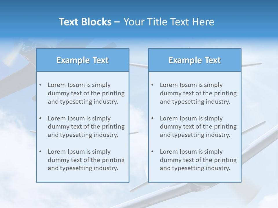 Airplane Illustration Old Timer PowerPoint Template