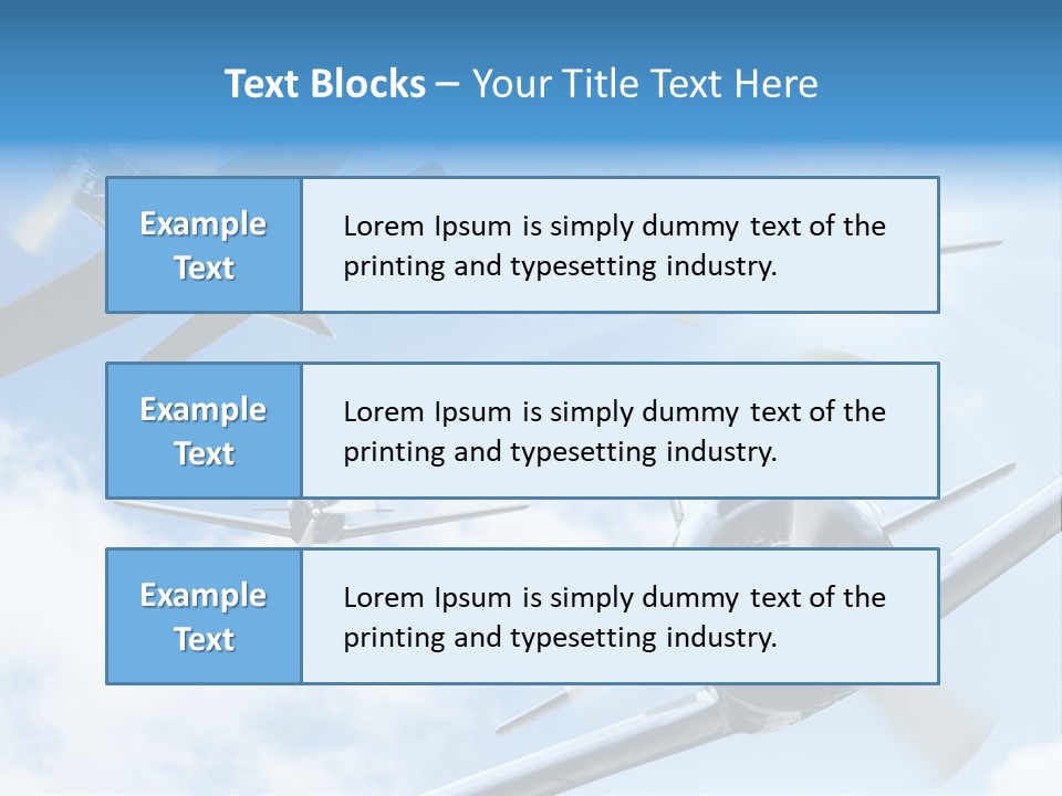 Airplane Illustration Old Timer PowerPoint Template