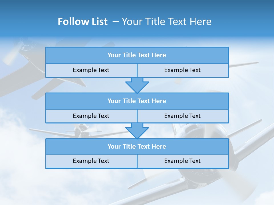 Airplane Illustration Old Timer PowerPoint Template