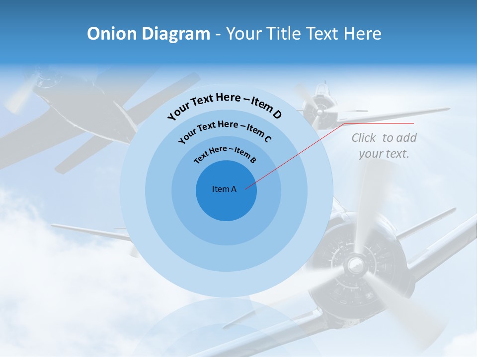 Airplane Illustration Old Timer PowerPoint Template