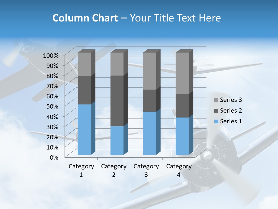 Airplane Illustration Old Timer PowerPoint Template