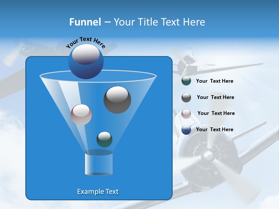 Airplane Illustration Old Timer PowerPoint Template