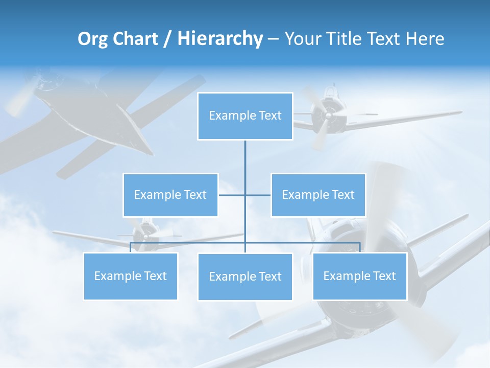 Airplane Illustration Old Timer PowerPoint Template