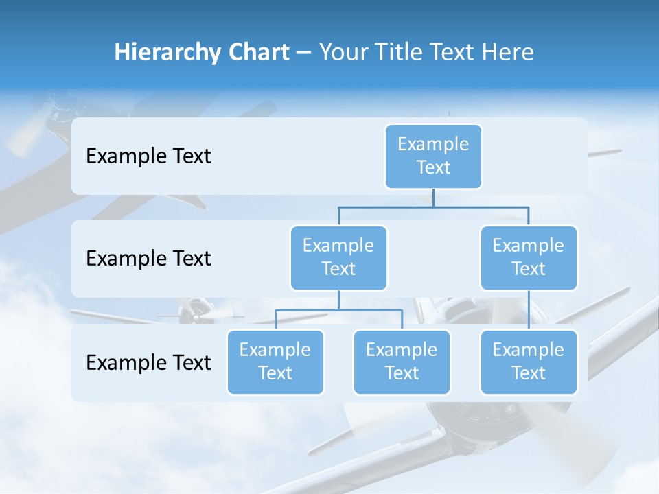Airplane Illustration Old Timer PowerPoint Template