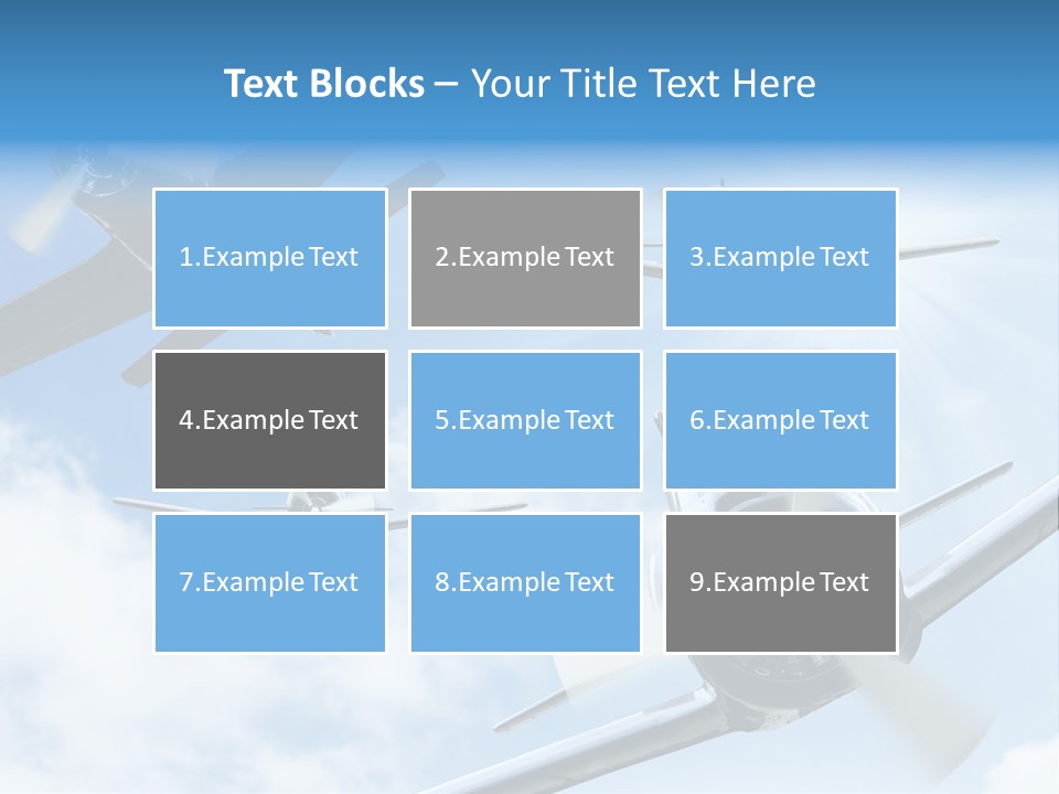 Airplane Illustration Old Timer PowerPoint Template