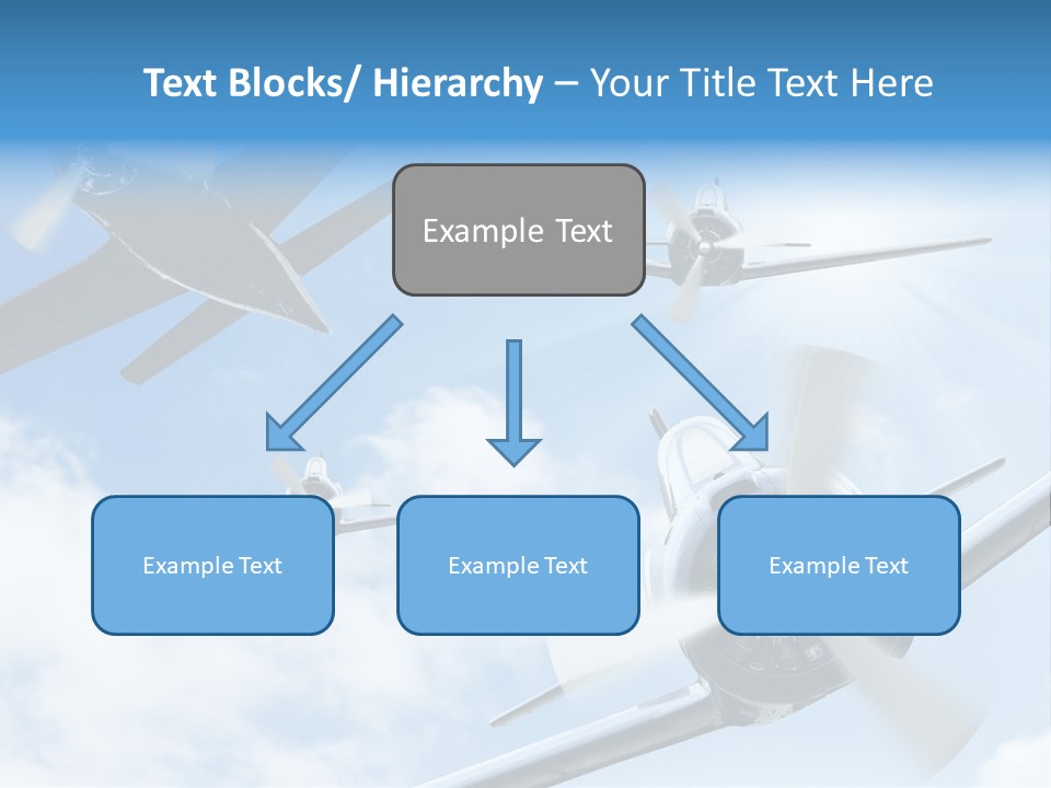 Airplane Illustration Old Timer PowerPoint Template