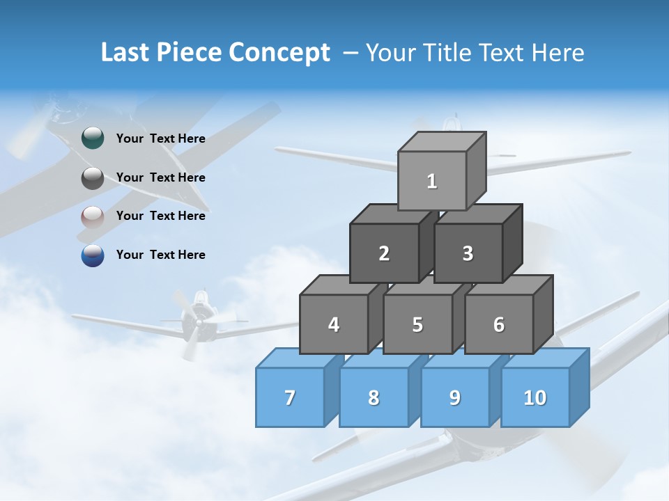 Airplane Illustration Old Timer PowerPoint Template