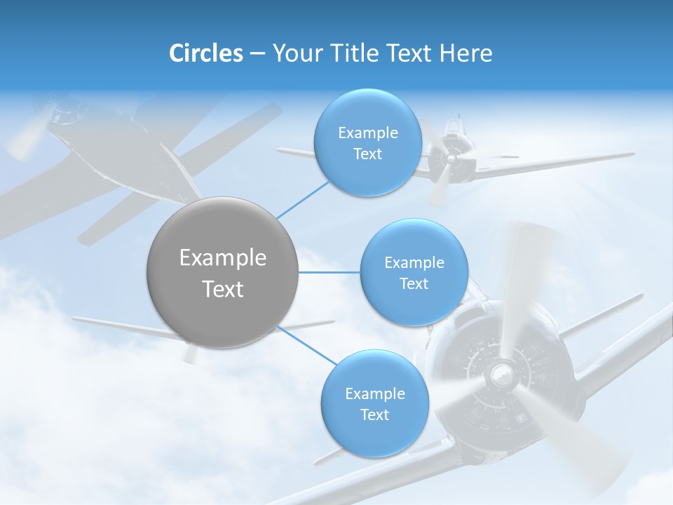 Airplane Illustration Old Timer PowerPoint Template