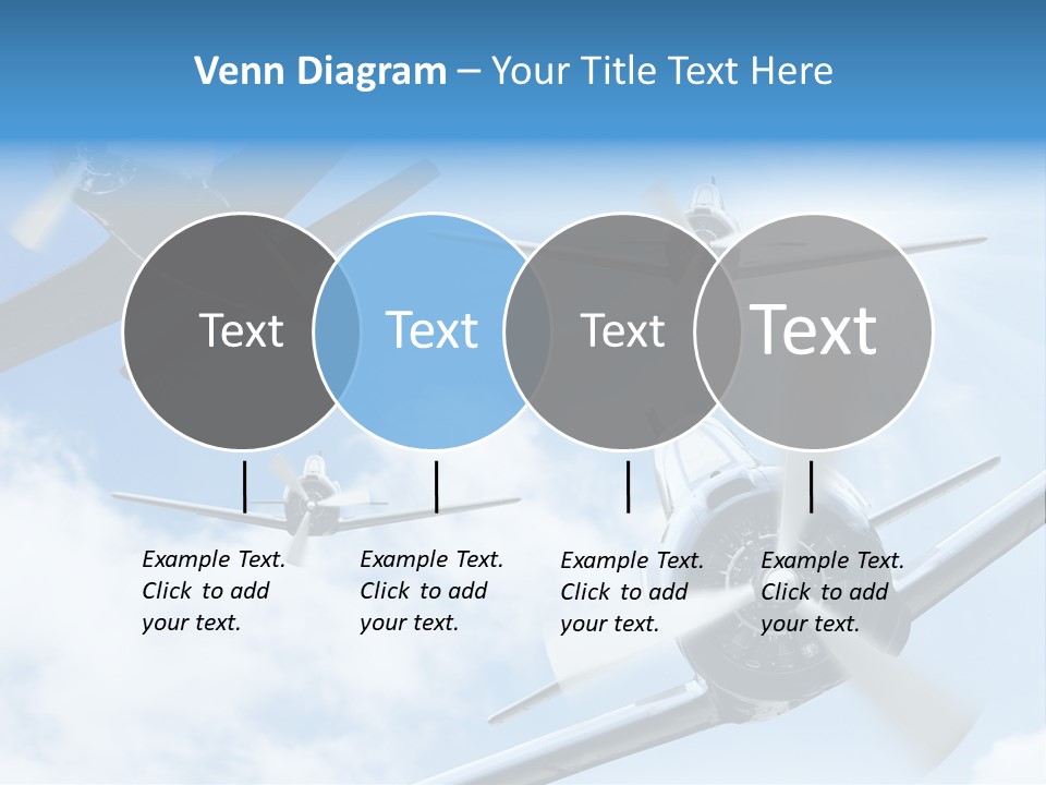 Airplane Illustration Old Timer PowerPoint Template