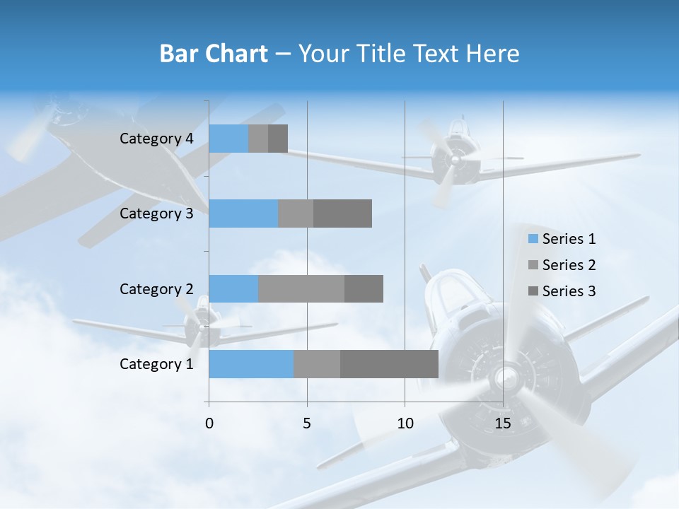 Airplane Illustration Old Timer PowerPoint Template