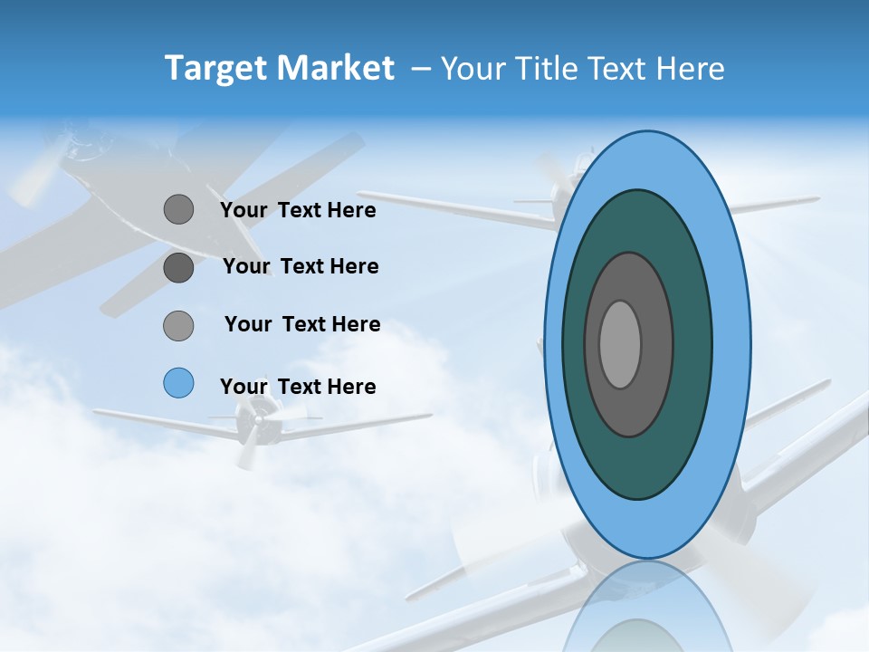 Airplane Illustration Old Timer PowerPoint Template