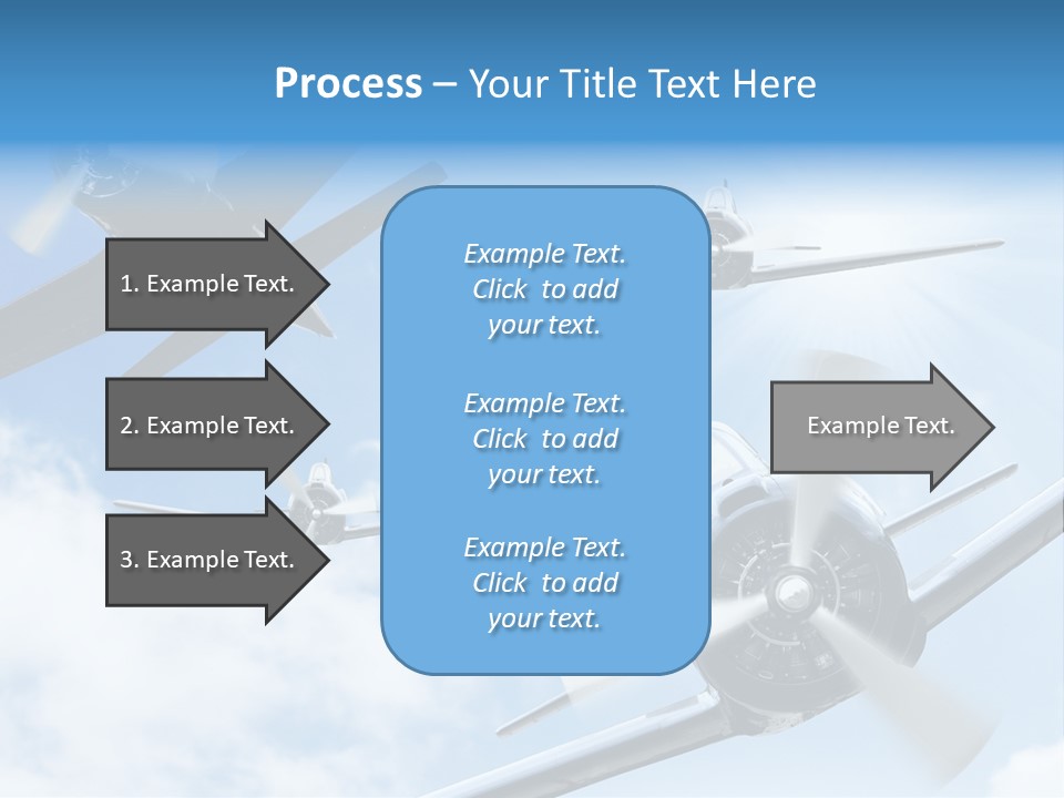 Airplane Illustration Old Timer PowerPoint Template