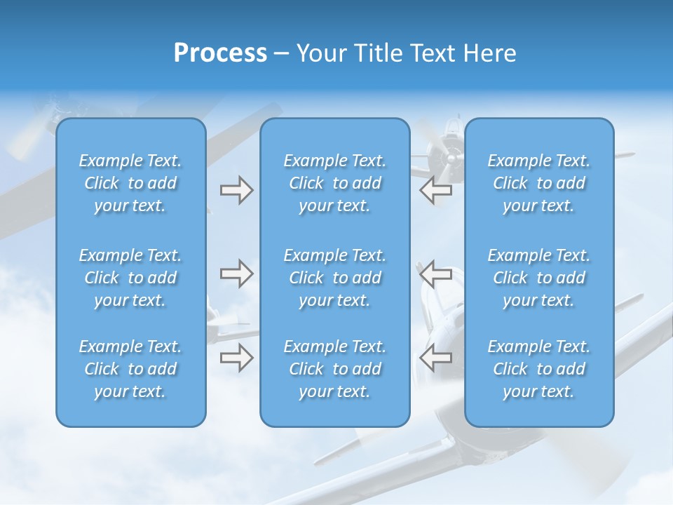 Airplane Illustration Old Timer PowerPoint Template