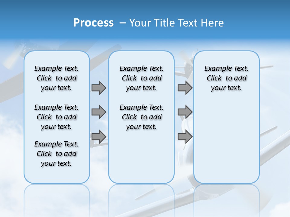 Airplane Illustration Old Timer PowerPoint Template