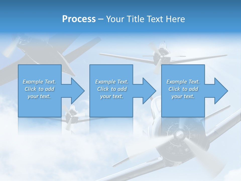 Airplane Illustration Old Timer PowerPoint Template