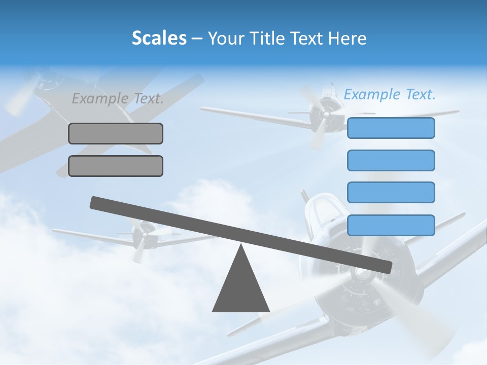 Airplane Illustration Old Timer PowerPoint Template