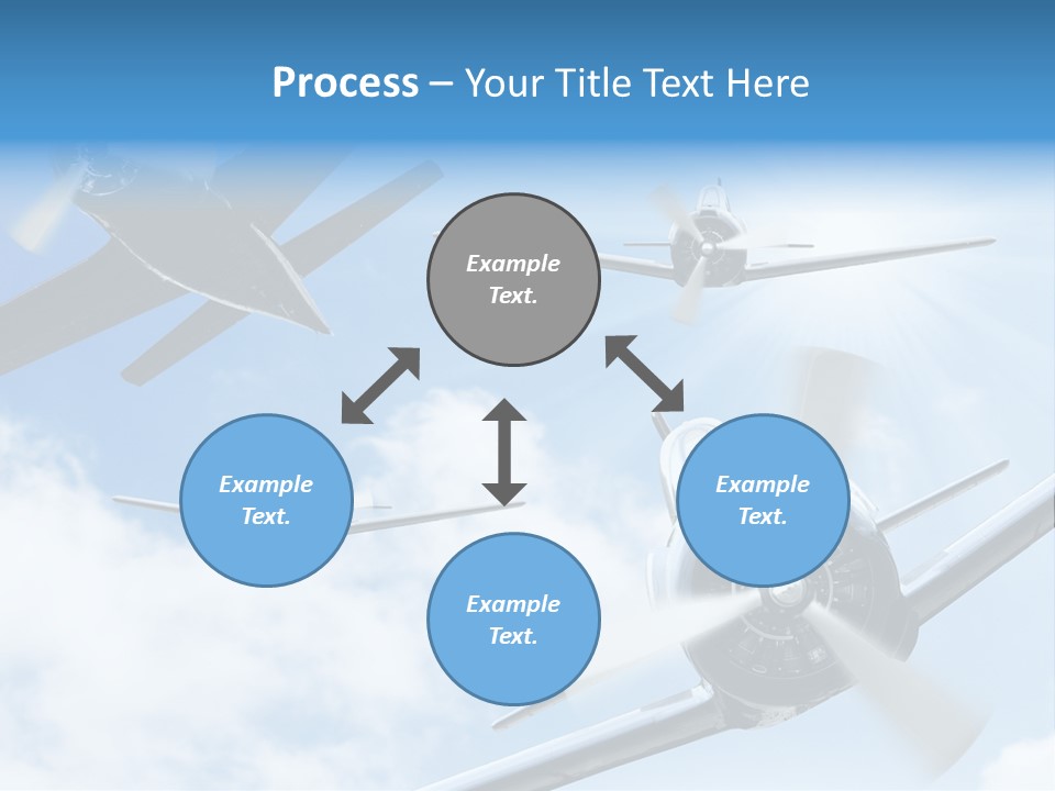 Airplane Illustration Old Timer PowerPoint Template