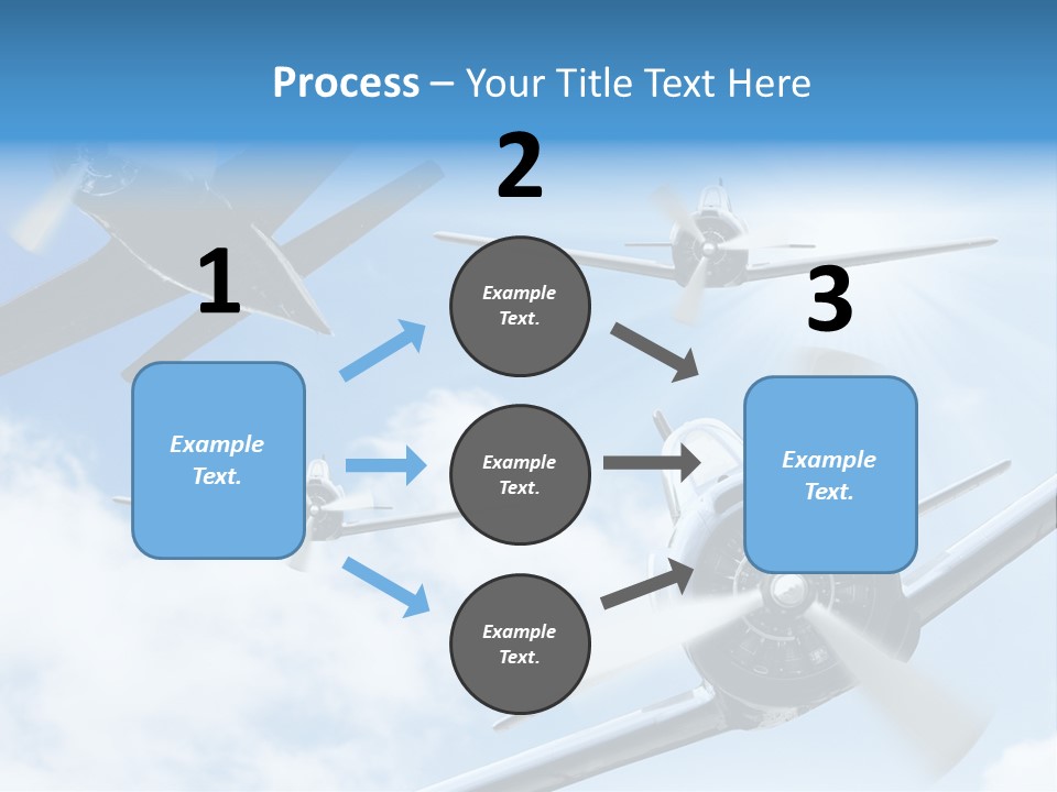 Airplane Illustration Old Timer PowerPoint Template