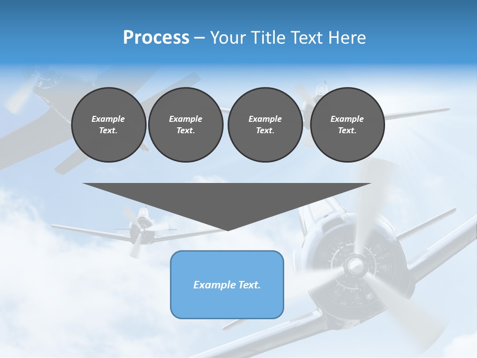 Airplane Illustration Old Timer PowerPoint Template