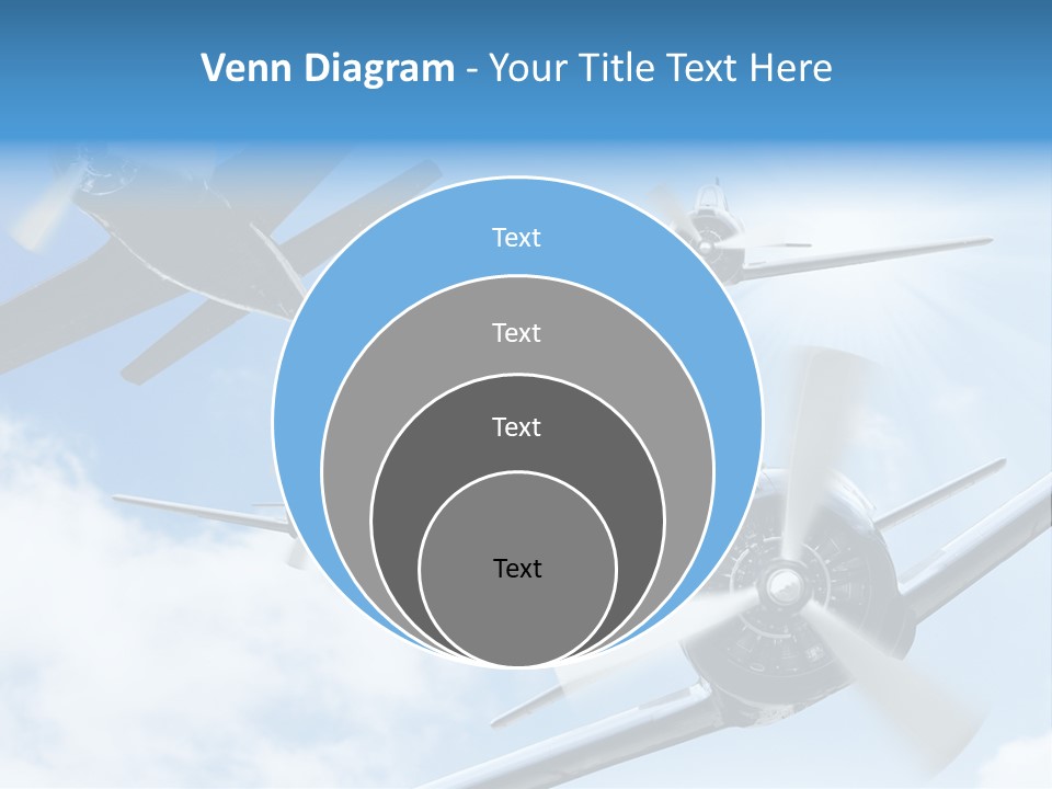 Airplane Illustration Old Timer PowerPoint Template