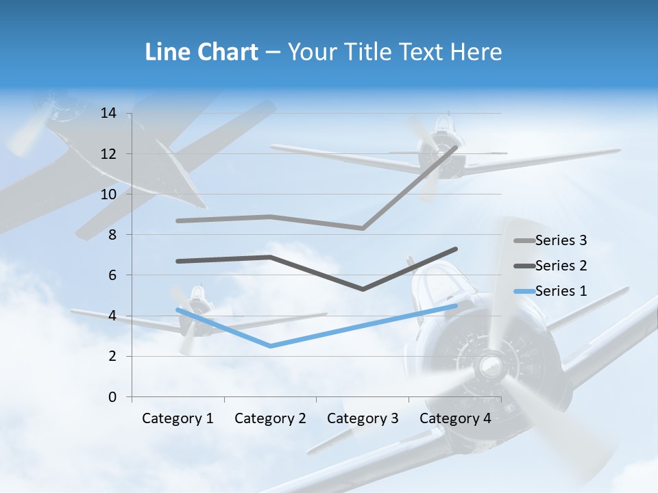 Airplane Illustration Old Timer PowerPoint Template