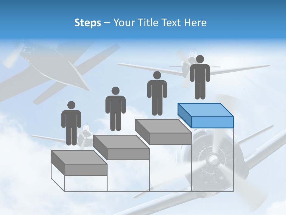 Airplane Illustration Old Timer PowerPoint Template