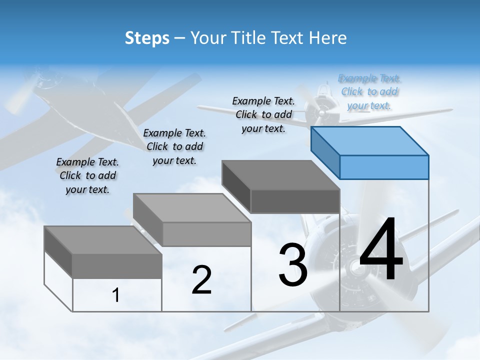 Airplane Illustration Old Timer PowerPoint Template