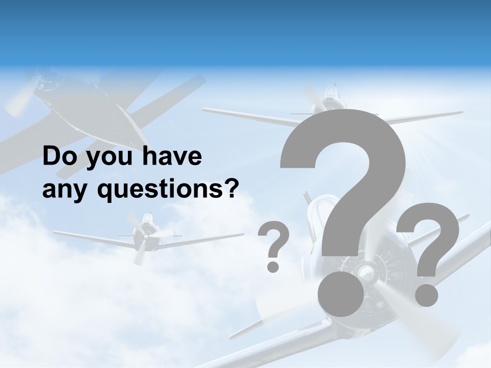 Airplane Illustration Old Timer PowerPoint Template