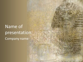 Ancient Egypt Wall Sign PowerPoint Template