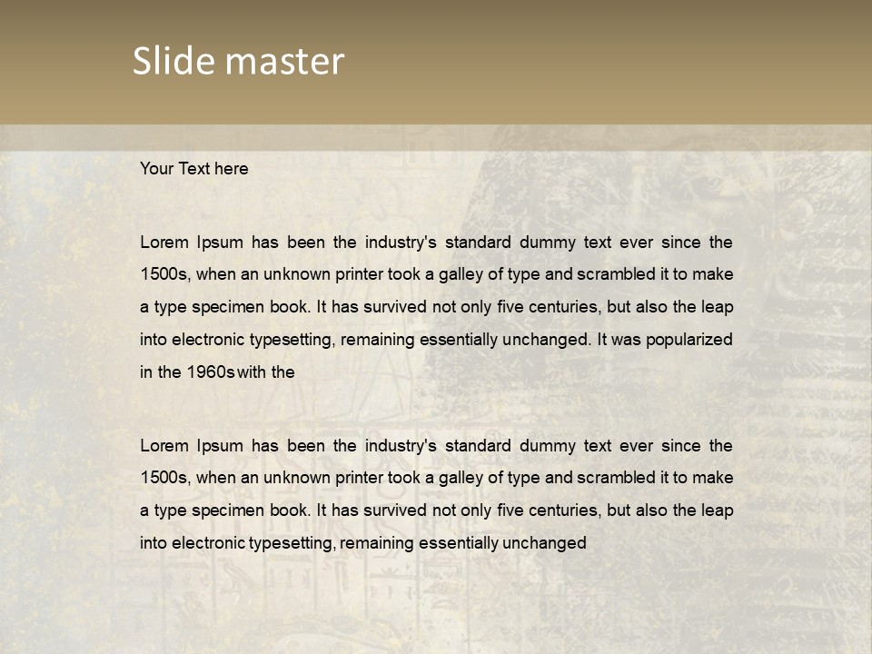 Ancient Egypt Wall Sign PowerPoint Template