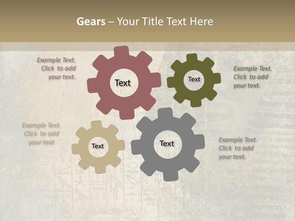 Ancient Egypt Wall Sign PowerPoint Template